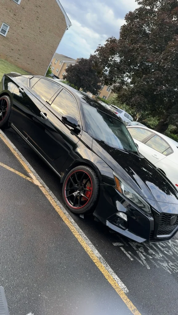 Black sedan kept on a recurring maintenance plan